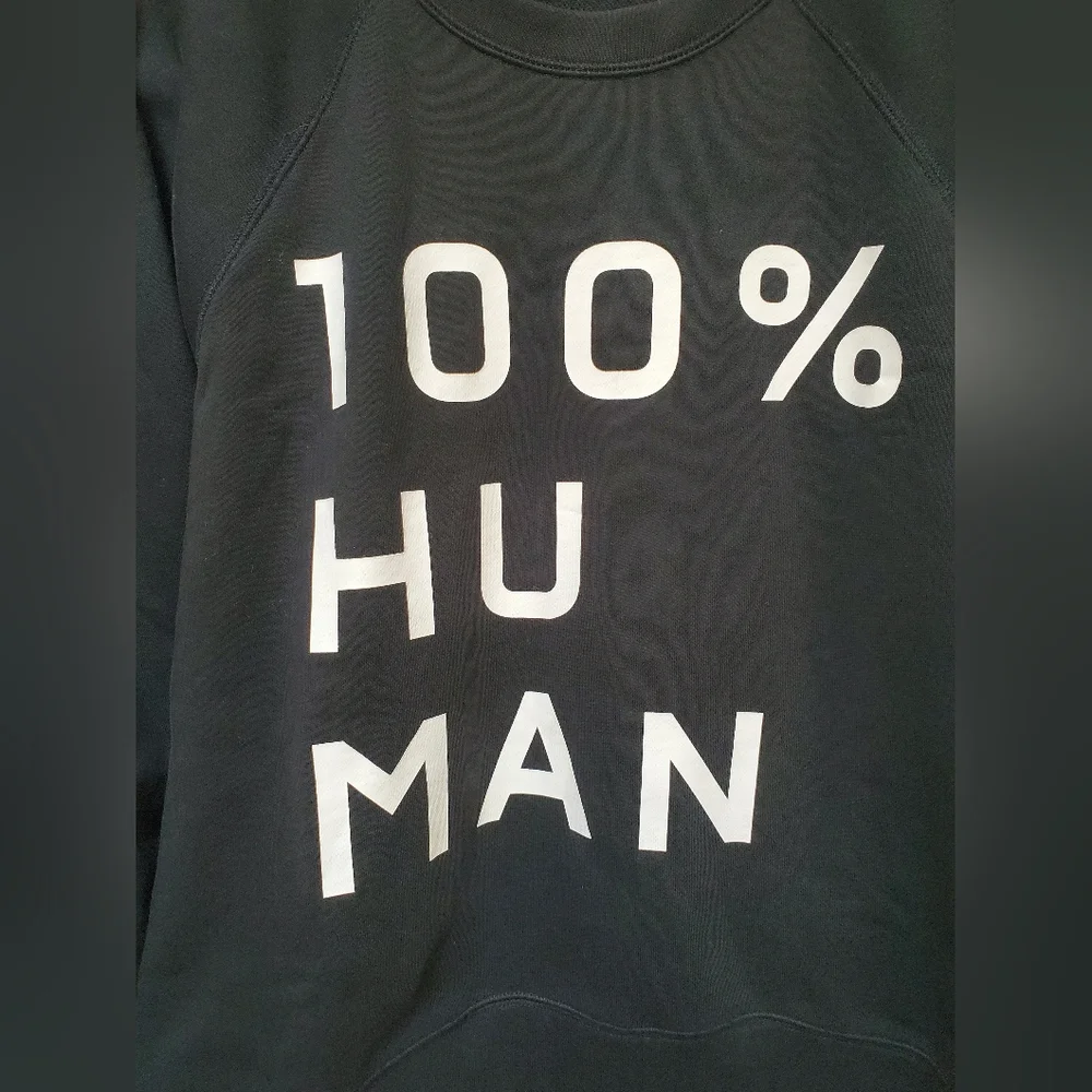 NWOT Everlane 100% Human Heavyweigt Sweatshirt Large Black & White - Picture 4 of 7